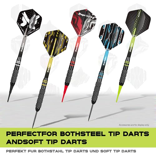 66-Piece Dart Flight Set - Standard Shape, Durable & Aerodynamic