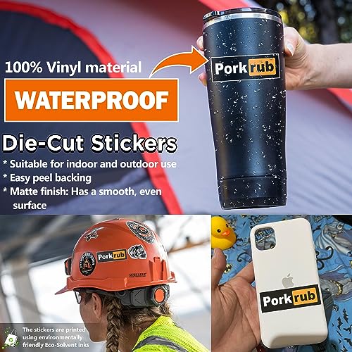 Pork Rub BBQ Sticker - Waterproof Vinyl Decal (3x3 Inches)