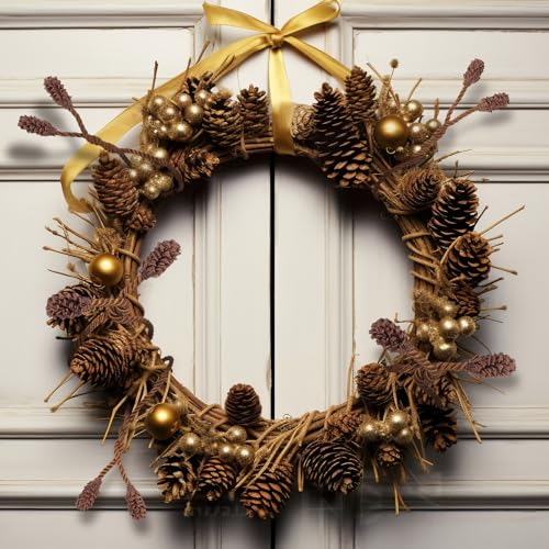 16pcs Brown Christmas Garland Twist Ties - Reusable and Flexible Banister Decoration Ties for Stair Railings, Wreaths, Stockings & Holiday Home Decoration