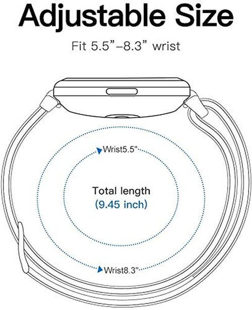 Lamshaw Compatible for Shock Clock 3 Bands, 22mm Stretch Elastics Nylon Adjustable Replacement Strap Accessories for Men & Women Compatible for Pavlok Shock Clock 3 (Black)
