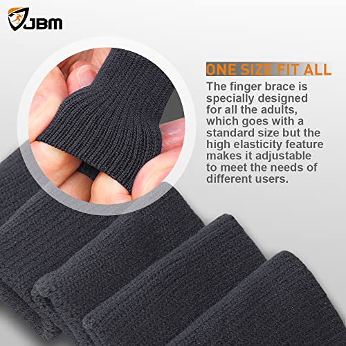 Compression Finger Sleeves - 5 Pack Sport Protector - Grey