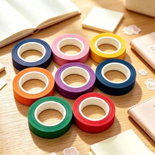 Colored Masking Tape Set - 8 Rolls for Kids' Crafts