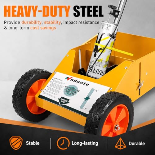 2-in-1 Parking Lot Line Striper & Paint Wand - 12-Can Capacity