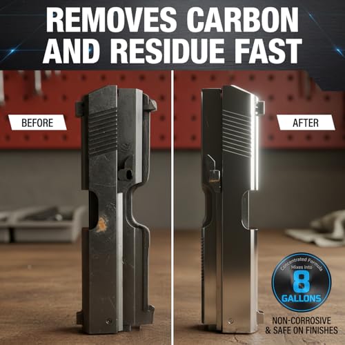 Samorillo Ultrasonic Gun Cleaning Solution - Concentrated 8-Gallon Formula for Firearm Maintenance