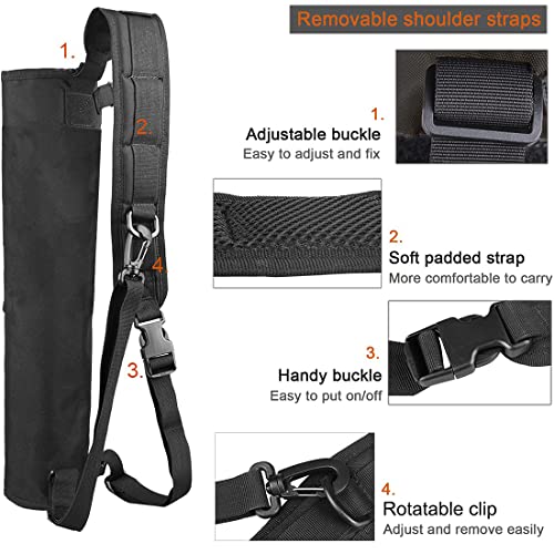 KRATARC Black Lightweight Archery Quiver Foldable Hip & Back Use with Molle System