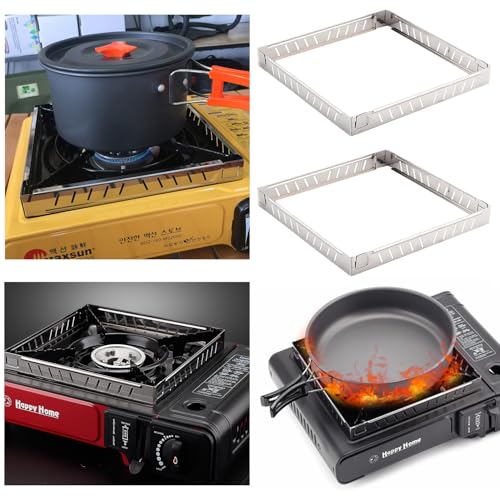 Camping Stove Wind Guard - 2 Pack Stainless Steel Windshield