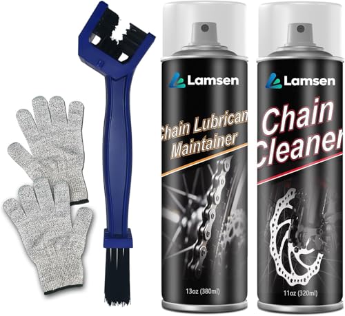 24 Oz Bike Chain Cleaner Kit with Lubricant & Brush - Professional Motorcycle Maintenance