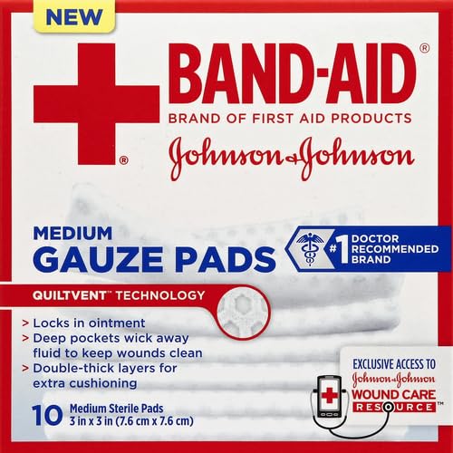 Cushion Care Non-Stick Gauze Pads - 3x3 Inch, 10 Count (Pack of 2)