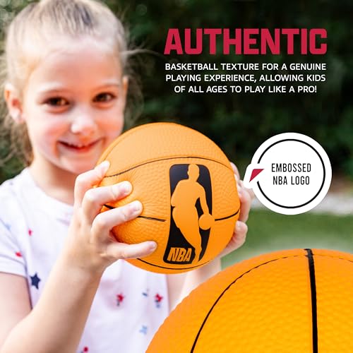 Orange Mini Foam Basketball - Kids Indoor NBA Toy, 5-inch Durable Sports Ball