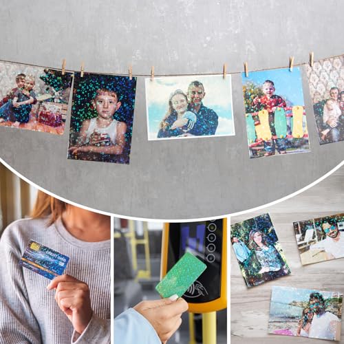 200 Pcs Laser Flashing Holographic Photo Card Sleeves Love