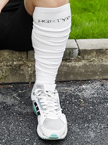 Extra Long Padded Football Socks with Ankle Support - Large, White
