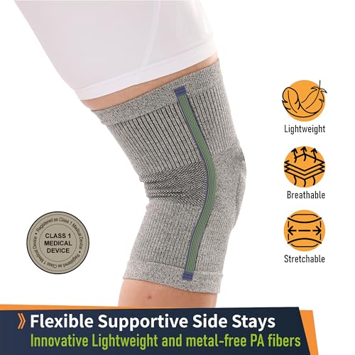 Premium Knee Compression Support with Germanium & Bamboo Charcoal – Large, Patella Pad