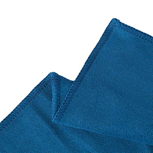 Non-Slip Hot Yoga Towel - Super-Absorbent Microfiber - Evening Blue 26.5" x 16"