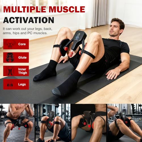 PASUKTER 1P All-in-One Kegel Exercise Device | 0–220 lb Adjustable Resistance, Replaceable Handles, Wireless Jump Rope