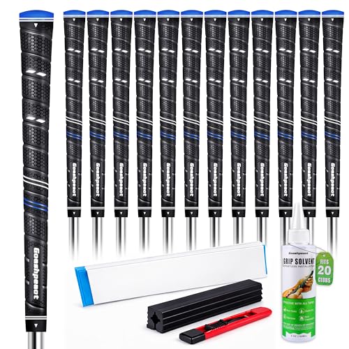 Midsize Golf Grips 13 Pack with Advanced Surface Texture - Blue