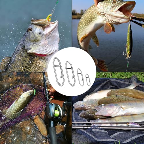 200 PCS Fishing Power Speed Clips - Quick Change, Silver