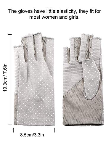 Maxdot Sun Gloves for Women UV Protection Fingerless Non Slip