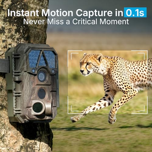 64MP Trail Camera with No-Glow Night Vision - 1 Pack