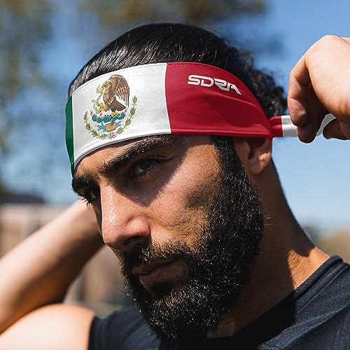 Mexico Flag Sweatband - Breathable Non-Slip Headband for Sports