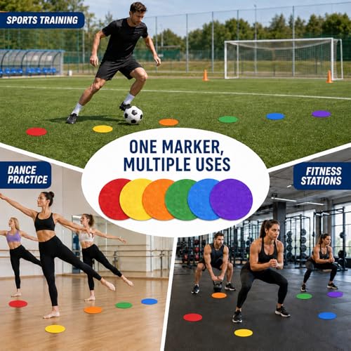 12 Pcs Agility Floor Dots - Versatile Sport Markers for Training