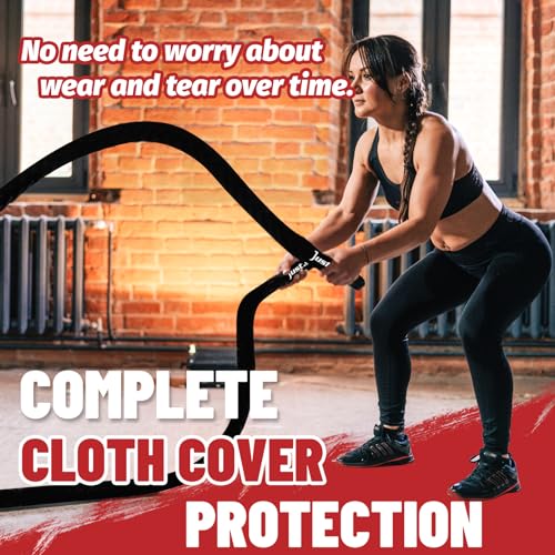30ft Battle Rope - Heavy-Duty Fitness Power Rope for Home Gym