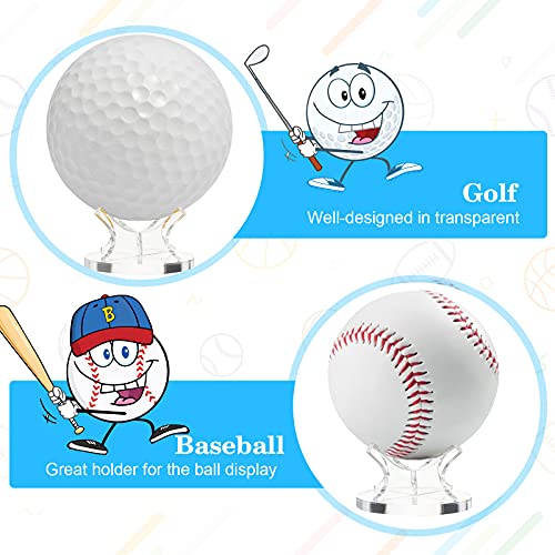 Acrylic Ball Display Stand Set - 3 Clear Holders for Sports Balls