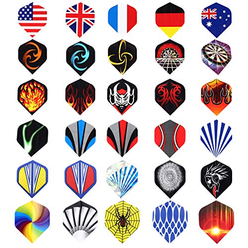 Durable Standard Dart Flights - 30 Sets (90 Pieces) for Dart Games
