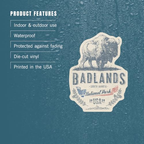 Badlands National Park Small Sticker - Buffalo Die Cut Vinyl