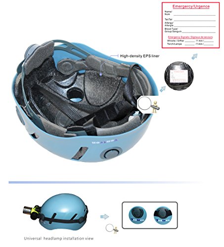 Tontron Blue Small Adult Climbing Helmet - Safety Certified Work & Hiking Headgear