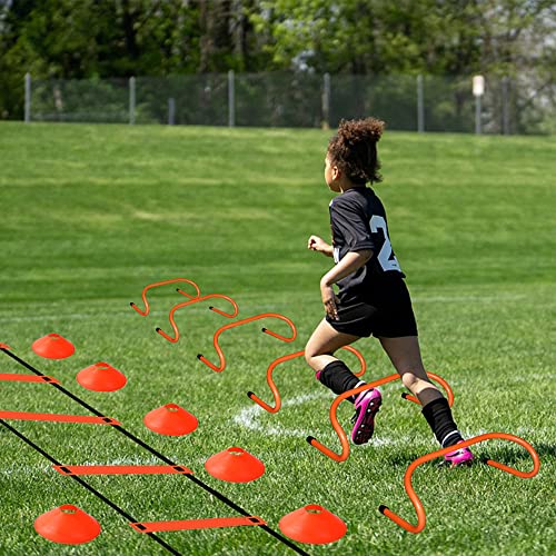 Agility Ladder and Hurdles Training Set with 10 Cones - Orange