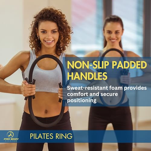 14-Inch Pilates Circle with Dual Foam Grips & 30 lb Resistance