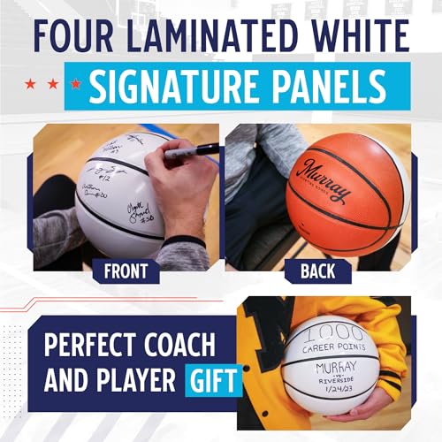 Murray Sporting Goods Autograph Basketball 29.5 Inch Regulation Size with Stand - Signature Display Memorabilia