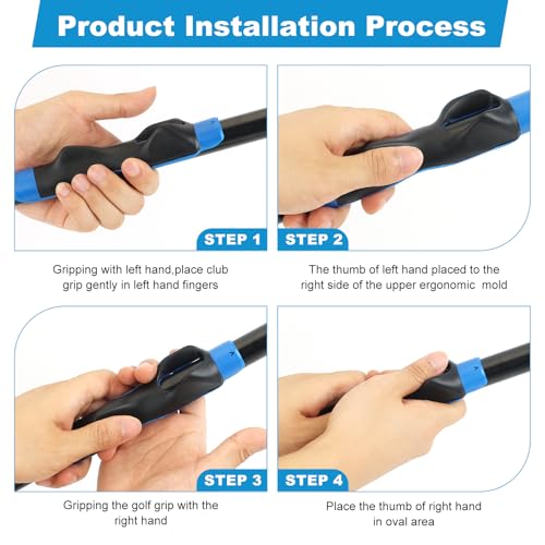 Golf Grip Trainer with Swing Band - Ergonomic Training Aid