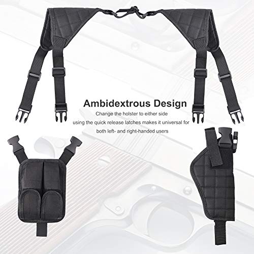 Adjustable Shoulder Holster - Durable Airsoft Gun Holster - Black