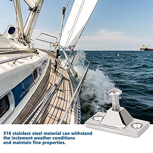 2-Piece Marine Bimini Top Side Mount Deck Hinges - Stainless Steel