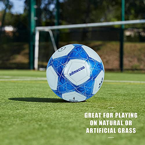Light Up Soccer Ball Glow in the Dark Blue Size 5 with Pump & Needles – Admecoo