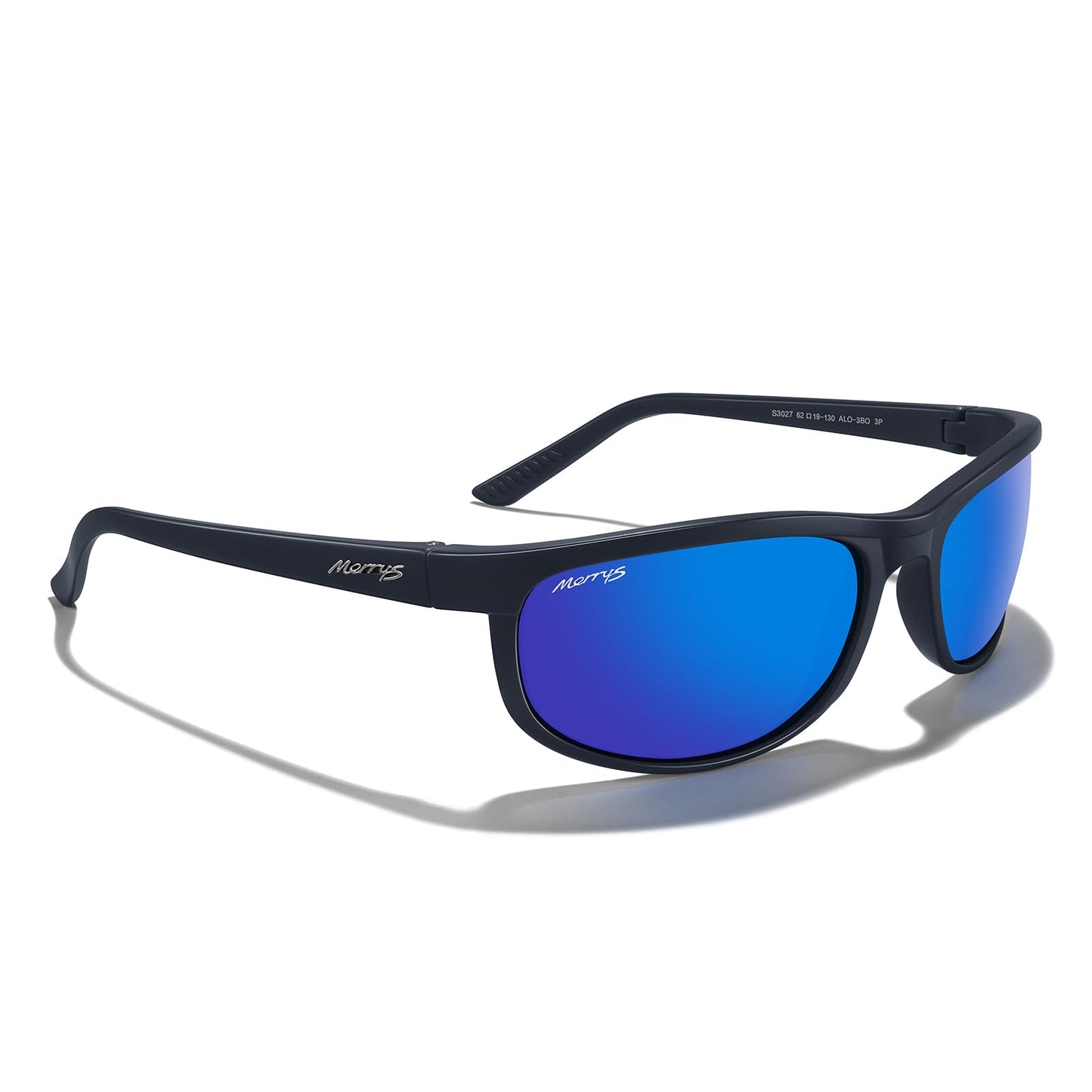 MERRY'S Wrap Around Sport Polarized Sunglasses for Men Women Driving Fishing Cycling Running UV400 Protection S3027
