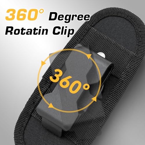 Tactical Flashlight Holster - 360° Rotatable Nylon Pouch - Variation 1