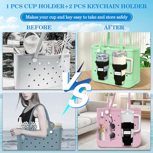 Bogg Bag Cup Holder with Hooks - Fits 16-40oz, Adjustable - 1 PC