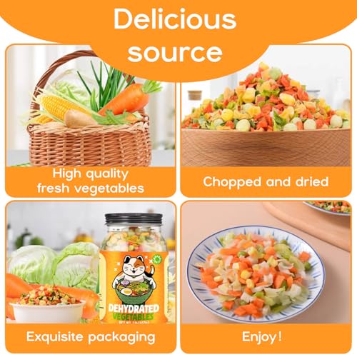 Egcina 16oz Dehydrated Vegetable Mix for Ramen - Natural, Gluten-Free Toppings
