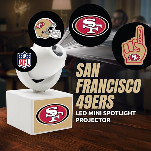 San Francisco 49ers LED Mini Spotlight Projector - Adjustable & Portable