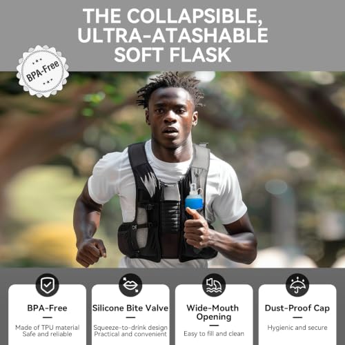 150ml Soft Flask Water Bottle - 2 Pack for Running & Hiking