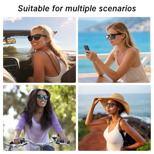 4Pcs Polarized Clip-on for Ray-Ban Meta Skyler & Gen 2 (RW4010/RW4014 52-20), Black Frame Discoloration Clips for RayBan Skyler Protect Your Eyes, Cool and Fashion(Silver, Grey, Brown, Green)