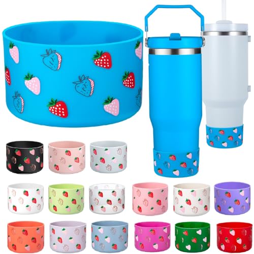 Silicone Bottom Protector Boot for Stanley Cup - Strawberry Pattern