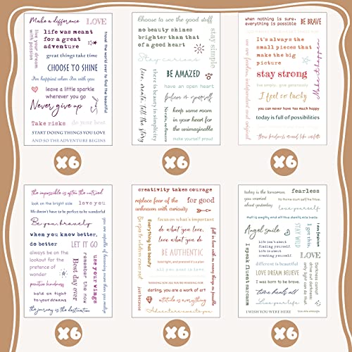 Colorful Inspirational Quote Stickers for Scrapbooking - 48 Sheets