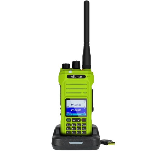 Retevis Ailunce HA1G GMRS Radio, Upgrade CHIRP, Long Range Walkie Talkies, IP67 Waterproof Two Way Radio, NOAA Alerts, USB-C Charging, GMRS Handheld Radio for Emergency, Hunting, Camping(Green,1 pack)