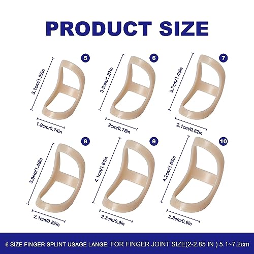 Waterproof Finger Splints for Arthritis - 6 Sizes (5-10)