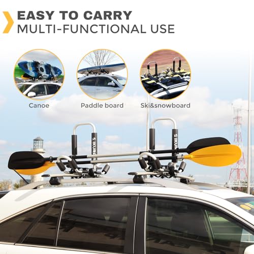 Folding J-Style Kayak Roof Rack Carrier for SUVs & Cars