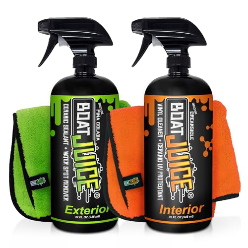 Boat Cleaning Kit - Exterior & Interior Cleaner with Microfiber Towels