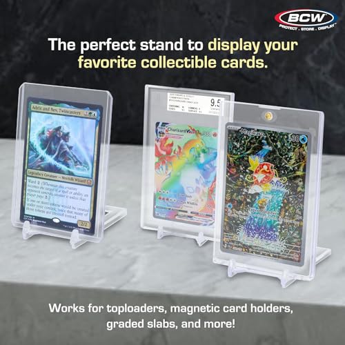Card Display Stands - 2-Piece Adjustable Holder for Trading Cards